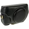 xtrafast Kamera-Schutzhülle Di Similpelle Per Sony Cyber-Shot DSC-RX100,RX100 II,RX100 III,RX100 IV, RX100 V, RX100 VI Borsa Macchina Fotografica Borsa Similpelle Nero