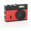 Elprico Fotocamera del Portachiavi, Fotocamera Compatta Vintage da 1080p da 12 MP, Videoregistratore di Keychain HD con Luce di Riempimento a LED del Display da 0,96 Pollici per VLOG VLOG (nero rosso)