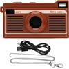 Yanmis Videocamera Portachiavi, Mini Fotocamera Retrò 12M, per Regalo | Registrazione Video 2K, Schermo Touch da 1,47 Pollici, Messa a Fuoco Automatica, Luce LED Integrata, per Principianti,