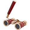 Topiky Binocolo da teatro, 3X25 Opera Binocular Telescope Theatre Telescopio portatile per donne Ragazze Bambini(Rosso)