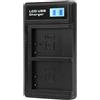 Tbest Caricatore della Batteria Portatile a Doppio Caricabatterie LCD per Fotocamera USB NPBN1 con Display LCD Adatto per la Fotografia Esterna