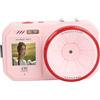 Sxhlseller Camera Digitale da 64 MP per Fotografia, Schermo HD da 2,8 Pollici e Autofocus Zoom Digitale 18x, Telecamera da Viaggio Selfie a Doppio Schermo per Viaggi Scolastici (rosa)