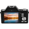 Goshyda Fotocamera Digitale, Fotocamera Vedio Anti-Vibrazione 4K UHD, Fotocamera per Vlog da Viaggio con Messa a Fuoco Automatica da 58MP con Schermo da 2,88, Zoom Digitale 20X, (BLACK)