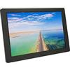 SUNGOOYUE Cornice per Foto Digitali, Cornice Elettronica HD da 12,1 Pollici con Telecomando, per unità Flash USB e Scheda di Memoria, Altoparlanti Integrati, Supporto per Formati (Spina europea)