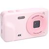 Yanmis Camera Digitale per Fotografia, 48 MP 1080p 5x Zoom Compact Vlog Travel Camara con AF Focus Auto Focus 2 , Luce a LED e Filtri, per Viaggi Scolastici (Roseo)