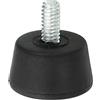 Generic Piedini universali per treppiedi in gomma da 1/4 x 1,3, antiscivolo, parti di ricambio per treppiedi per fotocamera, monopiede, nero