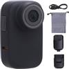 TIKATARER Codice per Animali Domestici con Fotocamera Indossata a Maglia HD Action Cam (1.97x1.18x0.98 pollici) con Cavo/borsa/accessori di Stoccaggio USB, per Cani Gatti All'aperto e (BLACK)