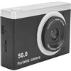 VELATEMOR Fotocamera Digitale Punta e Scatta HD 8X 50 MP per Bambini, Doppia Fotocamera Anteriore Posteriore Portatile con Filtro, Fotocamera Digitale Multifunzione per Vlogging con (BLACK)