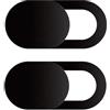 GENERIC Copertura scorrevole per webcam (2 pezzi), ultra sottile, copertura per fotocamera, per computer portatile/telefono cellulare/iPad/PC/tablet, ideale per proteggere la tua privacy e sicurezza, colore