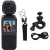 ACOGEDO Videoregistratore Portatile, Fotocamera Sportiva Portatile, con Doppia Lente 4K, 12 MP, Rotazione 180, Controllo APP WiFi, Batteria da 2000 MAh, per Vlogging All'aperto,