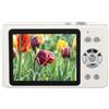 Tbest Camera Digitale 4K Punto 64MP e Scatto con Viaggio Compatto AutoFocus Zoom 18x per Fotografia Schermo da 2,8 Pollici Batteria a Ioni di Litio 1200 MAh (WHITE)