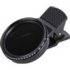 Yanmis Filtro ND2-400 Variabile da 37 Mm, Filtro a densità Neutra Regolabile HD con Morsetto, Attacco Obiettivo per Supporto Smartphone, Riduce L'esposizione Alla Luce