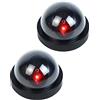 OEBUAFI Dummy Security Camera Set of 2 Modern Red LED Flashes Simulated