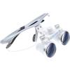 Generic Calla Scorpio 2.5X Ottica Ottica Lente Binoculare 420mm Distanza di Lavoro Occhiali per Lab 4 colori Tipo Portatile con Sacchetto di Panno (Argento)