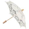 Tomedny Ombrello in pizzo, Ombrello parasole in pizzo bianco da sposa Ombrello parasole per sposa Fotografia Prop per feste di matrimonio Costumi fotografici Cosplay (Baule beige)