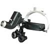 EUSTOMA Occhialini binoculari 3,5X con faro spot a LED da 5 W Fascia regolabile Distanza operativa Lampada frontale da 420 mm HYG-LP141 Nero