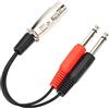 Yctze Cavo Audio Splitter a Y Doppio da 1 4 Pollici Maschio a XLR Femmina XLR Femmina a Doppio Adattatore per Convertitore Telefonico Microfor Maschio da 6,35 Mm Cavo da 7,9 Pollici