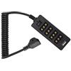 Bewinner Adattatore per Porta D‑Tap da 10,2-31,5 Pollici, Converte Le Batterie della Presa D‑Tap in Una Porta USB CC da 5 V/ 2,1 A e Quattro Porte D‑Tap da 11‑17 V/10 A