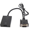 Gugxiom Adattatore da Interfaccia Multimediale HD 1080P a VGA per Computer, PC, Monitor, Proiettore, Conversione Senza Perdite, Corpo Leggero, Plug and Play, Supporta L'uscita di qualità