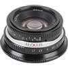 Zunate Obiettivo per Fotocamera Manuale da 25 Mm F1.7 F22, Obiettivo a Fuoco Manuale a Grande Apertura/mezzo Fotogramma APS-C con Tappo Anteriore Adatto per Fotocamere Mirrorless con (BLACK)