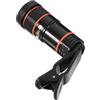 STOBAZA Lente Telescopica 8x per Smartphone con Clip Regolabile, Obiettivo Ingrandimento in Plastica e Vetro, Diametro 18mm, per Fotografia Mobile ad Alta Definizione