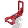 VBESTLIFE Piastra a sgancio rapido a forma di L, staffa QR tripode con staffa regolabile per foro 1/4 '' per ILCE-7RM4 A7RIV A7R4 fotocamera mirrorless(Rosso)