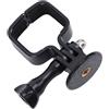 Tbest Sostituzione del Supporto per Alloggiamento del Telaio della Fotocamera di Azione Stabile in Lega Scratch in Lega Universale per Tasca 3 (BLACK)