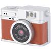 Zunate Piccola Fotocamera Portachiavi Retrò, 32GB 1080P 2MP Schermo a Colori da 0,96 Pollici Connessione di Tipo C Fotocamera Per Scattare Foto con 4 Filtri Flash LED OTG per Telefono (BROWN)