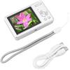 EMUKOEP Fotocamera Digitale 1080p da 12 MP 2.4in Schermata TFT 16X Zoom Focus Auto Digital Camera per Student Vlog (Argento)