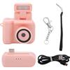 Lazmin112 Portachiavi Macchina Fotografica 1080P Mini DV con Torcia Elettrica, Videoregistratore Portatile Compatto Da 1,44 in, Videocamera Da Viaggio per Studenti, Bambini (rose)