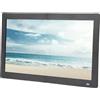 Lazmin112 Cornice Digitale 14 Pollici, Cornice Elettronica WiFi con Display HD 1366x768 Angolo di Visione di 178 Gradi, Telecomando per Riproduzione USB, per Ristorante, Domestico (Spina europea)