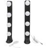 Taidda Luci di Cortesia a LED 4 Lampadine a LED Luce per Trucco Portatile 3 Temperature di Colore Luce di Riempimento Brillante per Spogliatoio Bianca ABS (6500K) Tavolo da Trucco (BLACK)