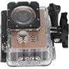 ACOGEDO Mini Videocamera Sportiva DV, Videocamera Subacquea da 7 Colori 30M con Schermo HD da 2,0 Pollici e Supporto per Ciclismo All'aperto in Acqua (GOLD)