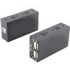 SUNGOOYUE Extender USB 2.0, Extender USB Ethernet a 4 Porte con Trasmissione 200M, Plug and Play, per OS X, Videoconferenza per Monitoraggio della Sicurezza (Spina europea)