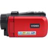 Tbest Videocamera 1080P Fotocamera Digitale Videoregistratore da 24 MP con Schermo di Rotazione da 3,0 Pollici a 270 Gradi Bussola con Zoom 18X per Avventure All'aria Aperta di (rosso)
