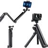 Fututech 22-55 cm 2 in 1 Bastone Selfie con Treppiede per Telecamere d'azione Mobile per GoPro per DJI OSMO Action3 2 Asta Selfie per Insta360 X3 2 RS Accessorio