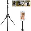 Generic Treppiede Leggero Pieghevole Inverso per Fotocamera Smartphone Flash Softbox Altezza 180 Cm Testa Rotante a 360° Staffa Portatile in Lega di Alluminio Supporto per Luce Fotografica da Studio