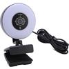 Bewinner Webcam 4K per PC, Web Cam con Focus Automatico con Luce e Microfono, Fotocamera per Computer USB per Desktop
