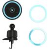Tbest Caricatore Magnetico per Auto Wireless Supporto per Telefono con Supporto per Presa D'aria a Ricarica Rapida 15 W con Elevata per un Fissaggio Sicuro Compatibile con Telefoni