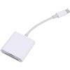 Tbest Lettore di Schede USB C Ad Alta velocità 500 MB/s, Adattatore di Archiviazione di Memoria a Doppio Slot Plug and Play per Smartphone e Laptop, ABS da 3,54 Pollici