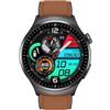 Karlak Orologio Sportivo Intelligente da 1,43 Pollici con Touchscreen da 1,43 Pollici, Chiamate, Tracker di attività per Uomo, modalità Sportive Multiple, Interazione, (Cinturino in pelle marrone)