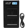 aqxreight Schermata di Display LCD Batteria di Litio Base di Ricarica USB per NP-FW50