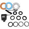 Akozon Fotografia Flash Light, Kit di Anelli Adattatori per Obiettivi con Luce Flash Ad Anello Portatile da 48 LED per Nikon per Fuji SLR Camera Studio Flash Light