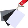Tbest Carta Bilanciamento Colore 18% Grigio, per Fotografi 3 Pezzi con Cavo | Colori neutrali per immagini professionali, materiale resistente e leggero, formato tascabile