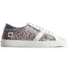 D.A.T.E. DATE Sneaker donna bianca/multicolor in pelle e glitter