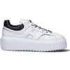 HOGAN H-STRIPES Sneaker donna bianca/nera in pelle