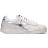 DIADORA GAME L LOW WAXED METAL WN Sneaker donna bianca/argento in pelle