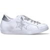 2 STAR Sneaker donna bianca in pelle