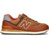 NEW BALANCE 574 Sneaker uomo marrone in pelle