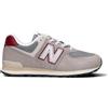 NEW BALANCE 574 Sneaker donna grigia/rossa